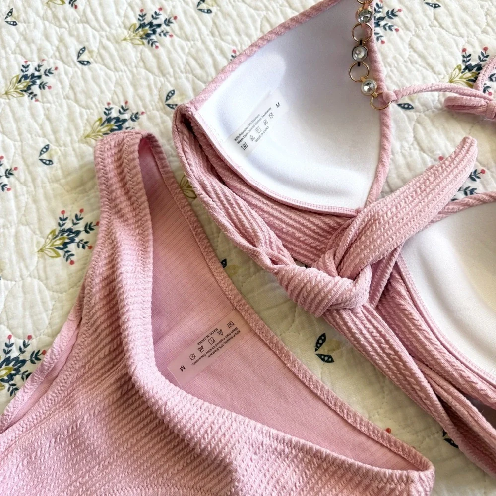 Pink Bikini Set Women’s Size Medium
